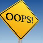 oops sign