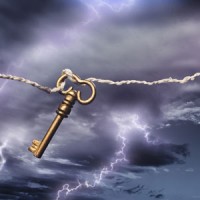 Benjamin Franklin flew a kite with a key on the end in a storm
