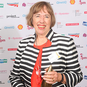 Professor Lynn Crawford with the Sir Monty Finniston Award for Life Achievement